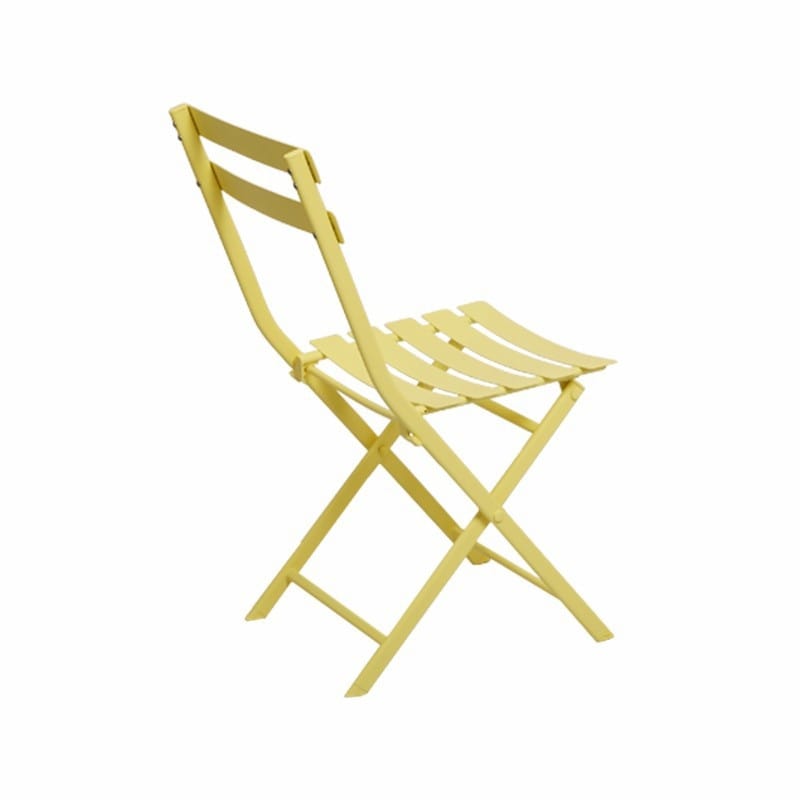 3-Piece Minimalist Patio Bistro Set of Foldable Round Table & Chairs - 3-Piece-Patio-Bistro-Set