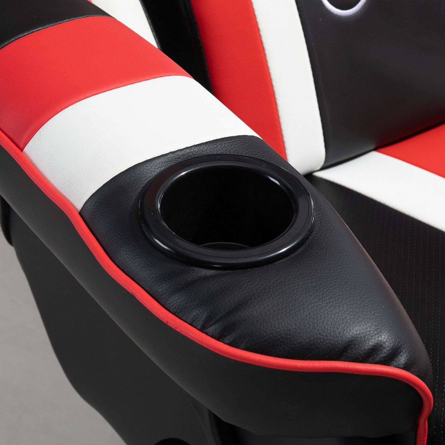 360¡ã Swivel Racing Style Gaming Recliner Chair with Lumbar Support, Footrest and Dual Cup Holders for Game Room