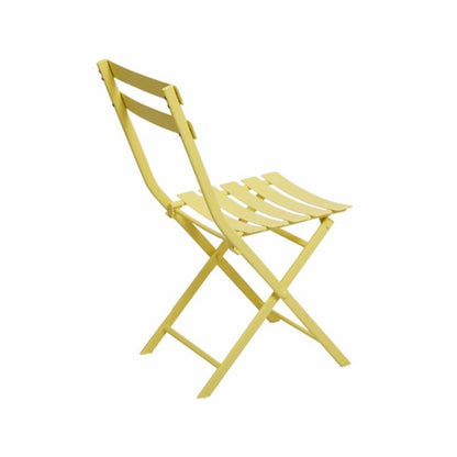 3-Piece Minimalist Patio Bistro Set of Foldable Round Table & Chairs - 3-Piece-Patio-Bistro-Set