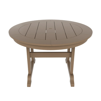 Polytrends Laguna Hdpe All Weather Outdoor Patio Dining Set with Round Table, Armchairs (5-Piece Set)