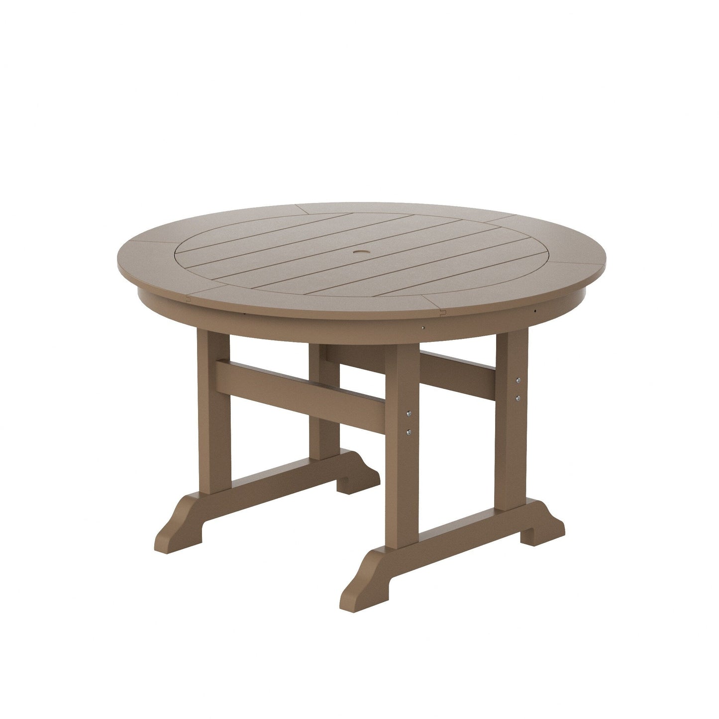 Polytrends Laguna Hdpe All Weather Outdoor Patio Dining Set with Round Table, Armchairs (5-Piece Set)