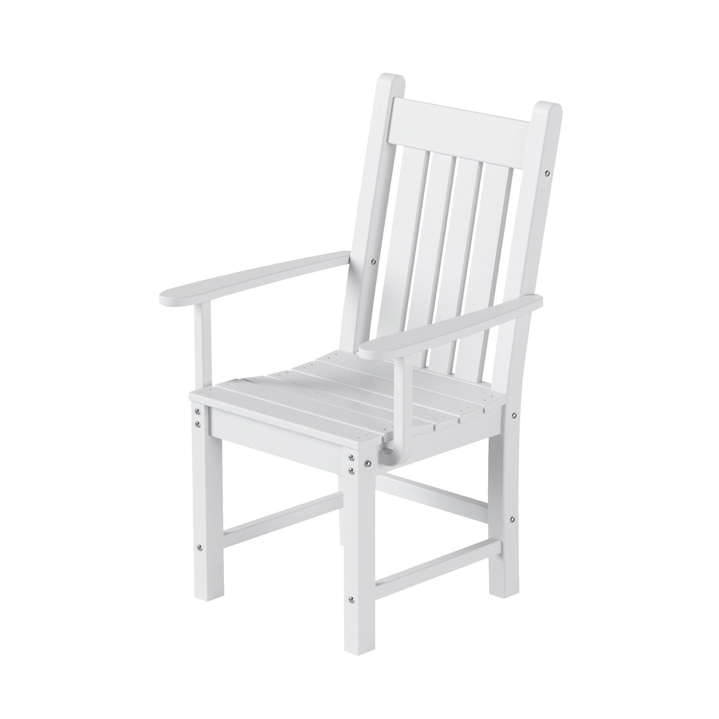Polytrends Laguna Hdpe All Weather Outdoor Patio Dining Set with Round Table, Armchairs (5-Piece Set)