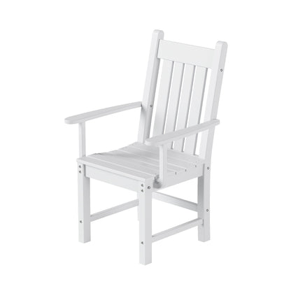 Polytrends Laguna Hdpe All Weather Outdoor Patio Dining Set with Round Table, Armchairs (5-Piece Set)
