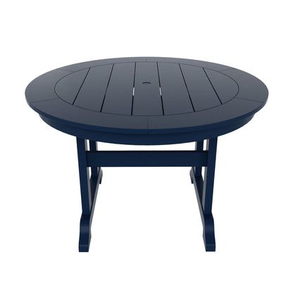 Polytrends Laguna Hdpe All Weather Outdoor Patio Dining Set with Round Table, Armchairs (5-Piece Set)