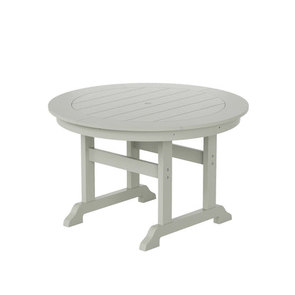 Polytrends Laguna Hdpe All Weather Outdoor Patio Dining Set with Round Table, Armchairs (5-Piece Set)