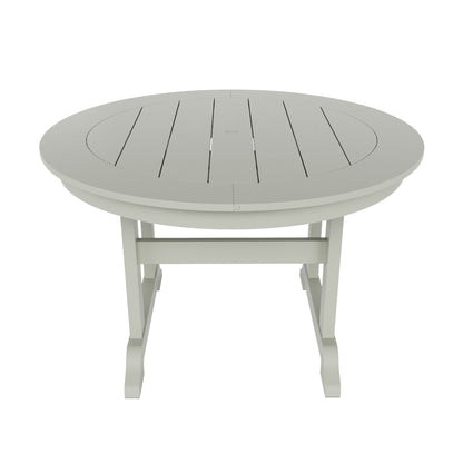 Polytrends Laguna Hdpe All Weather Outdoor Patio Dining Set with Round Table, Armchairs (5-Piece Set)
