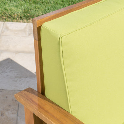 Perla Outdoor 7-piece Acacia Wood Sofa Set with Cushion by Christopher Knight Home