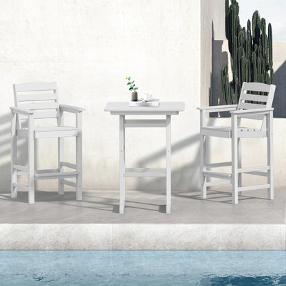 Plastic Tall adirondack Chair Set Of 3-Piece Patio Conversation Set